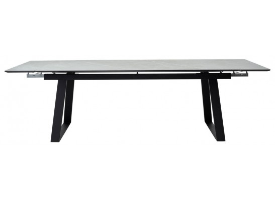 Стол Франк 200 Темно-серый мрамор, керамика / черный каркас в Кургане