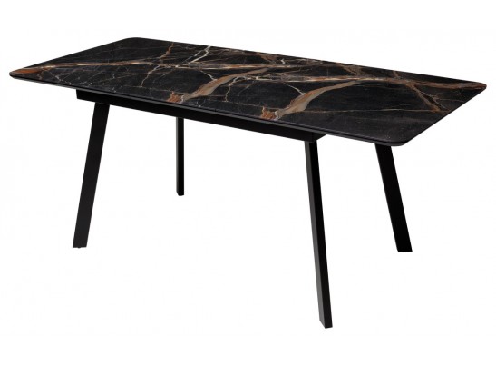 Стол АРУБА 140 МЕЙДЖИК, стекло / черный каркас в Кургане