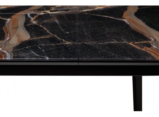 Стол АРУБА 140 МЕЙДЖИК, стекло / черный каркас в Кургане