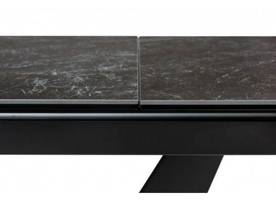 Стол ACUTO2 170 BLACK MARBLE Черный мрамор матовый, керамика/ черный каркас NEW! в Кургане