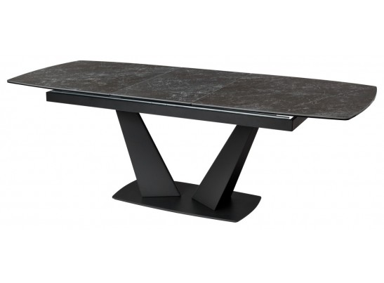 Стол ACUTO2 170 BLACK MARBLE Черный мрамор матовый, керамика/ черный каркас NEW! в Кургане