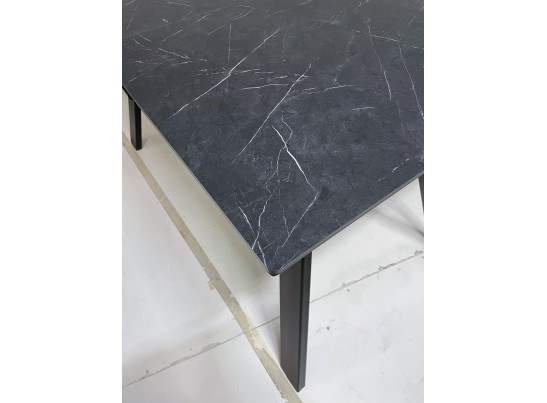 Стол Морис 140 ТЕМНО-СЕРЫЙ МРАМОР FC18 CLEAF, ПЛАСТИК / ЧЕРНЫЙ в Кургане