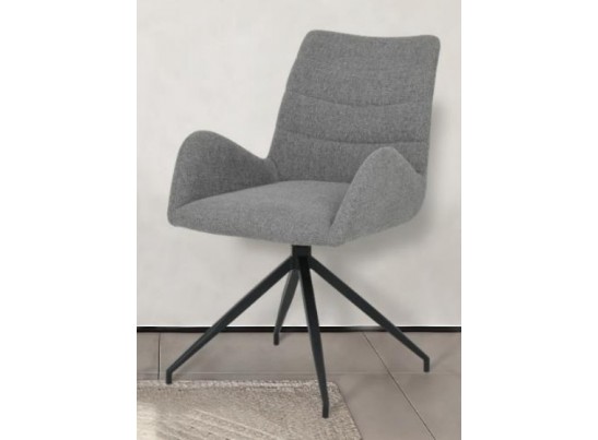 Стул NIKO 180 град. поворот. UF885-2 кремовый, ткань/ черный каркас, ®DISAUR в Кургане