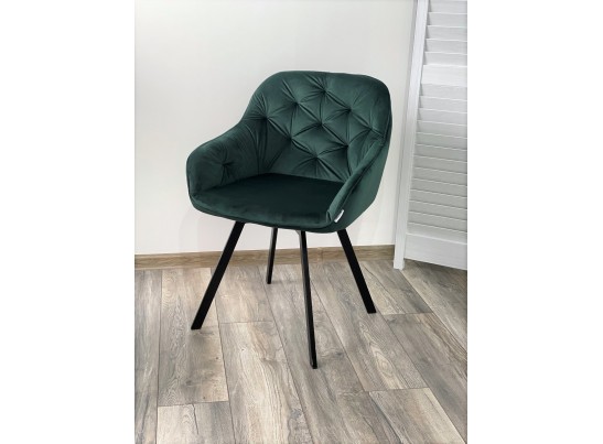 Стул GALE 360 град. поворот. BLUVEL-78 GREEN, велюр/ черный каркас, в Кургане