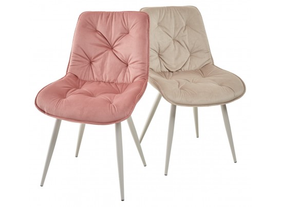Стул MONACO UF910-08 PINK, велюр/капучино каркас M-City в Кургане