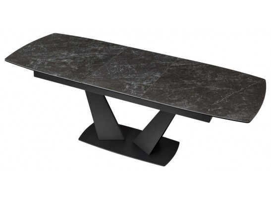 Стол ACUTO2 170 BLACK MARBLE Черный мрамор матовый, керамика/ черный каркас NEW! в Кургане