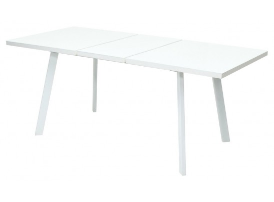 Стол ФИН 120 Белый, стекло/Белый каркас в Кургане