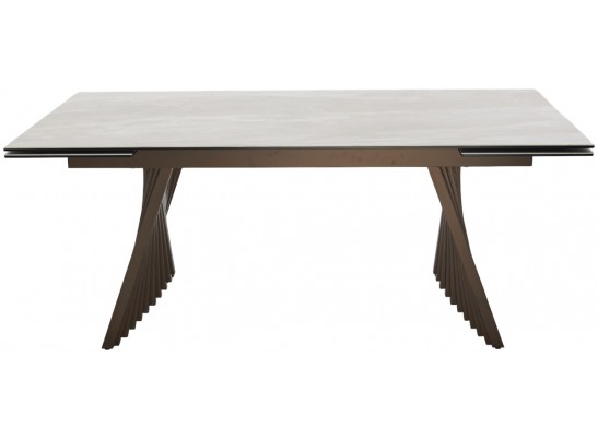 Стол IVAR 180 MARBLES TL-109 Серый мрамор, испанская керамика / Шоколадное золото каркас, ®DISAUR в Кургане