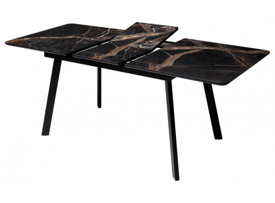 Стол АРУБА 140 МЕЙДЖИК, стекло / черный каркас в Кургане