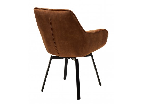 Стул MAVERICK 360 град. поворот. UF912-02B античный медный, велюр без "пальчиковый"/ черный, ®DISAUR в Кургане