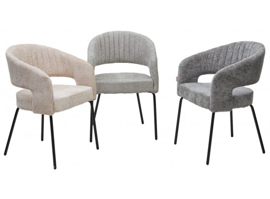 Стул SNUG 3018-17 серый, шенилл / черный каркас, ®DISAUR в Кургане