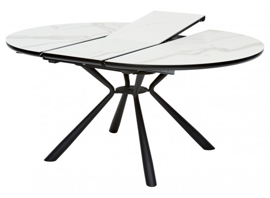 Стол VOLAND BIANCO TL-45 испанская керамика/ BLACK "белый мрамор" в Кургане