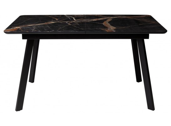 Стол АРУБА 140 МЕЙДЖИК, стекло / черный каркас в Кургане