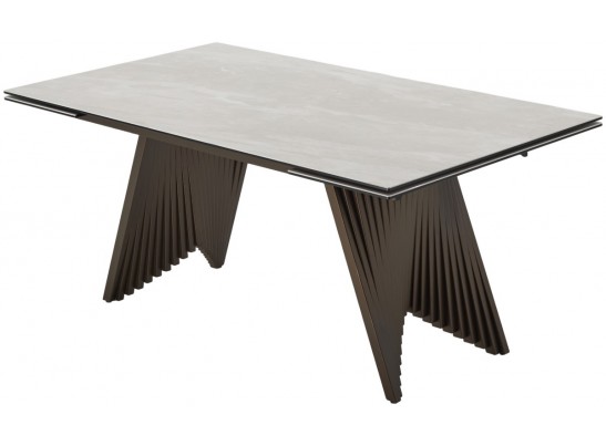 Стол IVAR 180 MARBLES TL-109 Серый мрамор, испанская керамика / Шоколадное золото каркас, ®DISAUR в Кургане