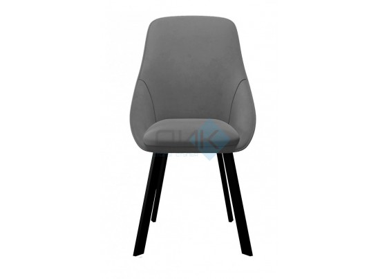 Стул CASA, 360 град. поворот. B22 Серый, велюр / черный каркас, в Кургане