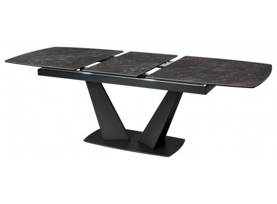 Стол ACUTO2 170 BLACK MARBLE Черный мрамор матовый, керамика/ черный каркас NEW! в Кургане