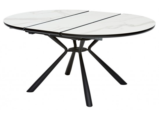 Стол VOLAND BIANCO TL-45 испанская керамика/ BLACK "белый мрамор" в Кургане
