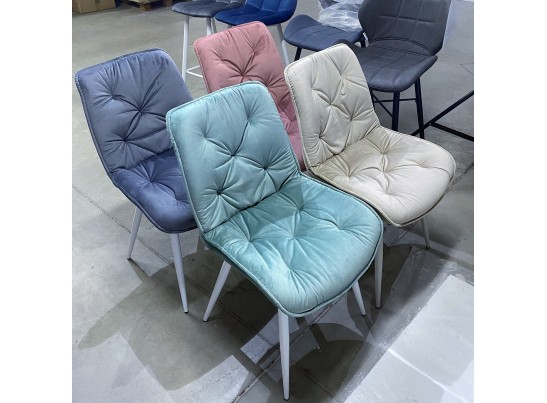 Стул MONACO UF910-08 PINK, велюр/капучино каркас M-City в Кургане