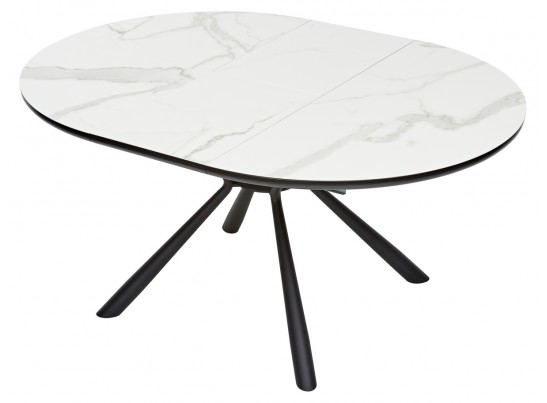 Стол VOLAND BIANCO TL-45 испанская керамика/ BLACK "белый мрамор" в Кургане