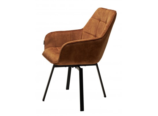 Стул MAVERICK 360 град. поворот. UF912-02B античный медный, велюр без "пальчиковый"/ черный, ®DISAUR в Кургане