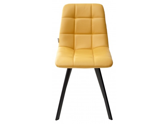 Стул CHILLI SQUARE HK017-19 глубокий желтый, PU / черный каркас в Кургане