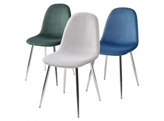 Стул PESCARA UF910-02 LIGHT GREY, велюр в Кургане