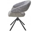 Стул EMBER 360 град. поворот. 7525-180 Серый, велюр/ ENJOY-451 Серый, ткань/ Черный, ®DISAUR в Кургане