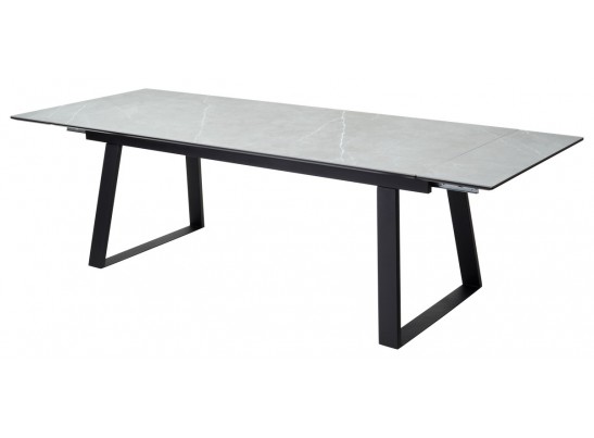 Стол Франк 200 Темно-серый мрамор, керамика / черный каркас в Кургане