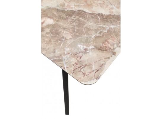 Стол АРУБА 140 нераздвижной КАТАЛОНИЯ, стекло/ ЧЕРНЫЙ каркас в Кургане