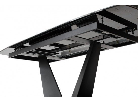 Стол ACUTO2 170 BLACK MARBLE Черный мрамор матовый, керамика/ черный каркас NEW! в Кургане