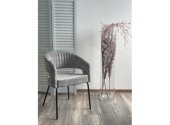 Стул SNUG 3018-17 серый, шенилл / черный каркас, ®DISAUR в Кургане