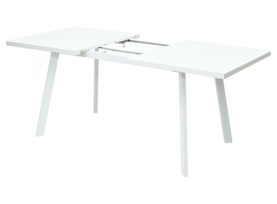 Стол ФИН 120 Белый, стекло/Белый каркас в Кургане