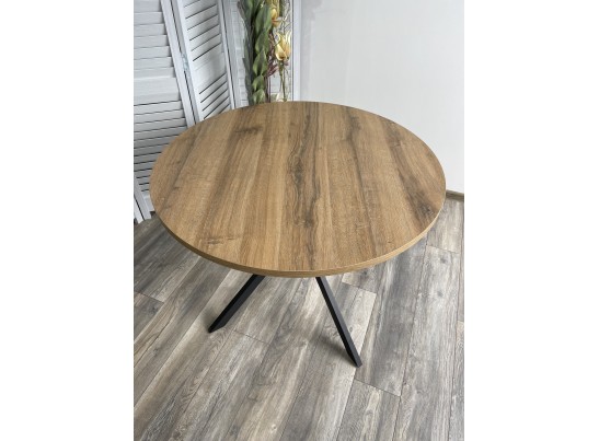 Стол ВЕГА D100 Дуб Шерман коньяк/ черный каркас в Кургане