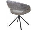 Стул EMBER 360 град. поворот. 7525-180 Серый, велюр/ ENJOY-451 Серый, ткань/ Черный, ®DISAUR в Кургане
