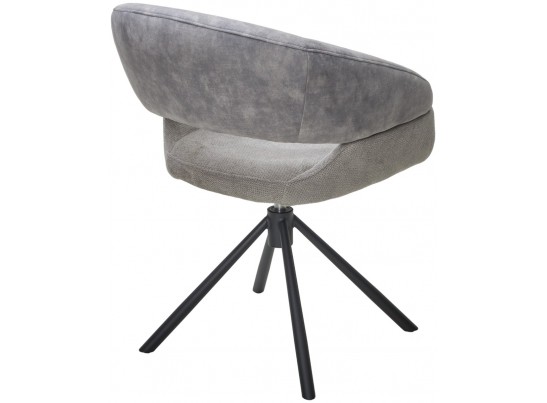 Стул EMBER 360 град. поворот. 7525-180 Серый, велюр/ ENJOY-451 Серый, ткань/ Черный, ®DISAUR в Кургане