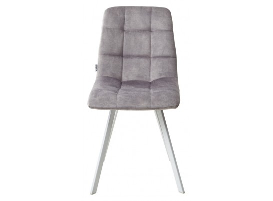 Стул CHILLI SQUARE PK6015-03 (VBP203) античный cеребристо-серый, велюр/ белый каркас в Кургане