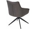 Стул FABIAN 360 град. поворот. MONA-464 Серый, PU/ STEAM-132 Серый, ткань / черный каркас, ®DISAUR