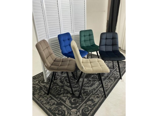 Стул CHILLI SQUARE BLUVEL-78 GREEN, велюр / черный каркас в Кургане