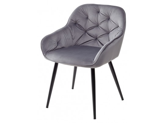 Стул BREEZE BLUVEL-14 GREY, велюр / черный каркас в Кургане