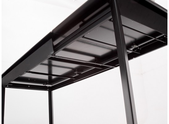 Стол CREMONA 160 HIGH GLOSS STATUARIO Белый мрамор глянцевый, керамика/ черный каркас в Кургане