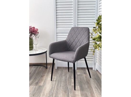 Стул NOVARA Barrel-97 Антрацит, ткань / черный каркас / Товарный знак DISAUR в Кургане