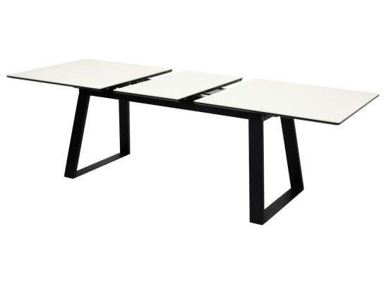 Стол Франк 180 Слоновая кость, керамика / черный каркас в Кургане