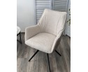 Стул BREVIS 180 град. поворот. XD841-02 Бежевый, букле/ GINO-101 Бежевый, ткань/ Черный, ®DISAUR в Кургане
