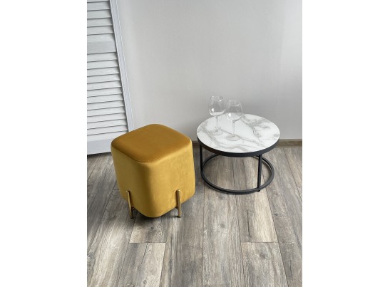Пуф для гостиной ARES BLUVEL-68 YELLOW / GOLD в Кургане