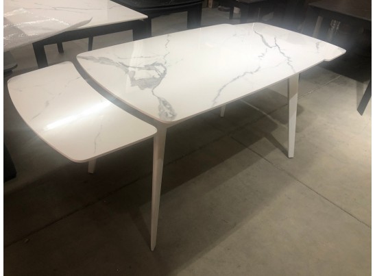 Стол ELIOT 120 GLOSS STATUARIO WHITE SOLID CERAMIC / WHITE, ®DISAUR в Кургане