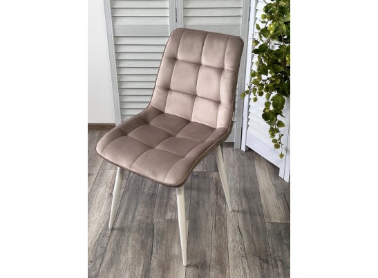 Стул CHIC BLUVEL-40 бежевый/ 1981-35 темно-бежевый/ белый каркас в Кургане