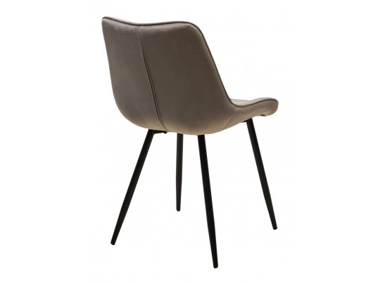 Стул MIAMI G062-37 светло-серый, велюр/ черный каркас в Кургане