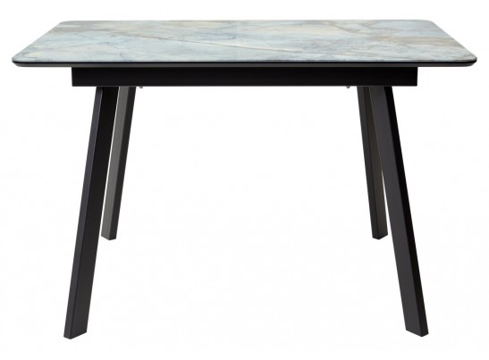 Стол АРУБА 140 нераздвижной МАГЕЛЛАН, стекло/ ЧЕРНЫЙ каркас в Кургане