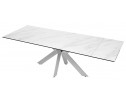 Стол BELLUNO 160 MARBLES KL-99 Белый мрамор матовый, итальянская керамика/ белый каркас, ®DISAUR в Кургане