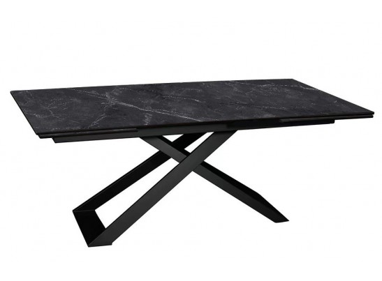 Стол LIVORNO 180 MATT BLACK MARBLE SOLID CERAMIC / BLACK в Кургане